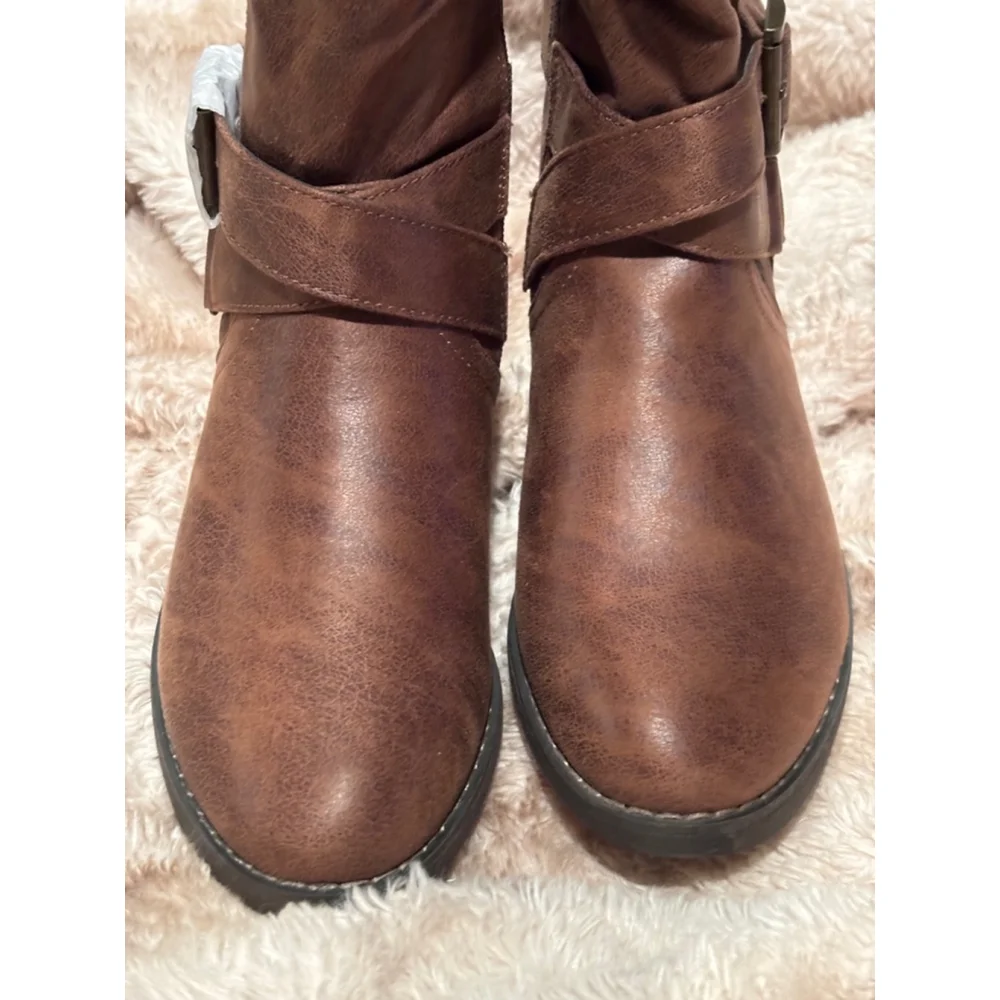 B52’s by Bullboxer Women's tall vegan leather Boots Brown US 7